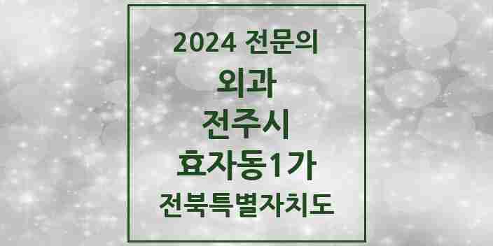 2024 효자동1가 외과 전문의 의원·병원 모음 | 전북특별자치도 전주시 리스트