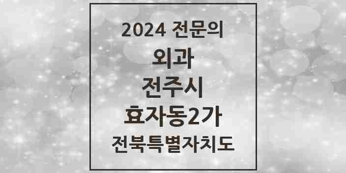 2024 효자동2가 외과 전문의 의원·병원 모음 | 전북특별자치도 전주시 리스트