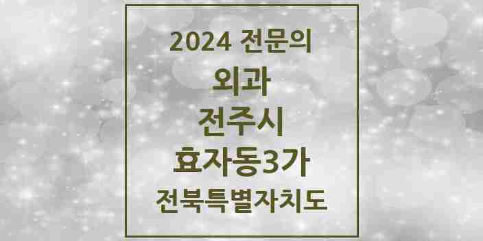 2024 효자동3가 외과 전문의 의원·병원 모음 | 전북특별자치도 전주시 리스트