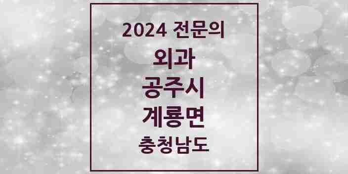 2024 계룡면 외과 전문의 의원·병원 모음 1곳 | 충청남도 공주시 추천 리스트