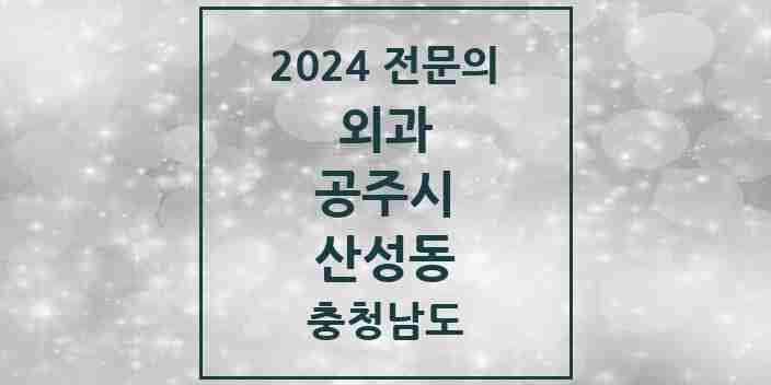 2024 산성동 외과 전문의 의원·병원 모음 1곳 | 충청남도 공주시 추천 리스트