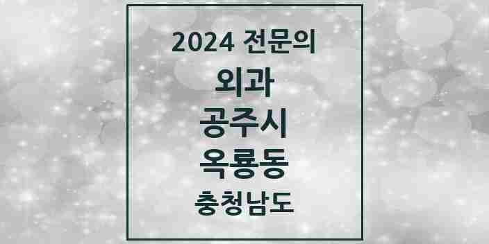 2024 옥룡동 외과 전문의 의원·병원 모음 1곳 | 충청남도 공주시 추천 리스트