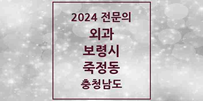 2024 죽정동 외과 전문의 의원·병원 모음 1곳 | 충청남도 보령시 추천 리스트