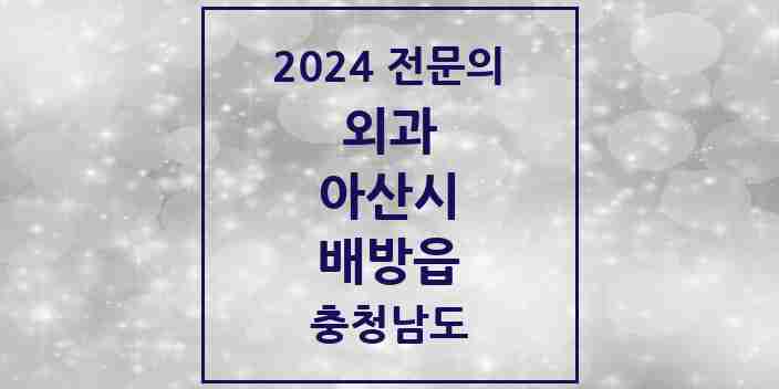 2024 배방읍 외과 전문의 의원·병원 모음 4곳 | 충청남도 아산시 추천 리스트