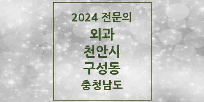 2024 구성동 외과 전문의 의원·병원 모음 1곳 | 충청남도 천안시 추천 리스트