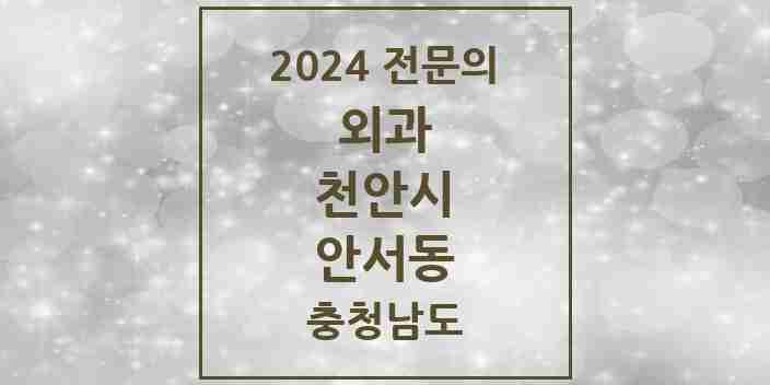 2024 안서동 외과 전문의 의원·병원 모음 1곳 | 충청남도 천안시 추천 리스트