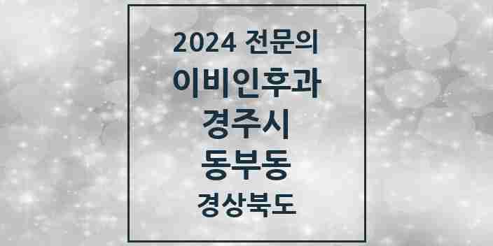 2024 동부동 이비인후과 전문의 의원·병원 모음 1곳 | 경상북도 경주시 추천 리스트