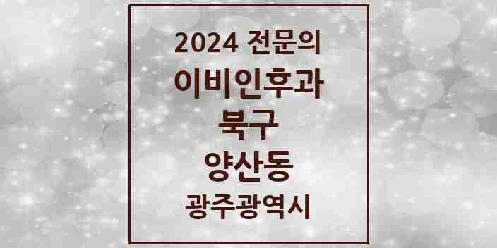 2024 양산동 이비인후과 전문의 의원·병원 모음 | 광주광역시 북구 리스트