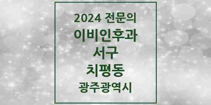 2024 치평동 이비인후과 전문의 의원·병원 모음 5곳 | 광주광역시 서구 추천 리스트