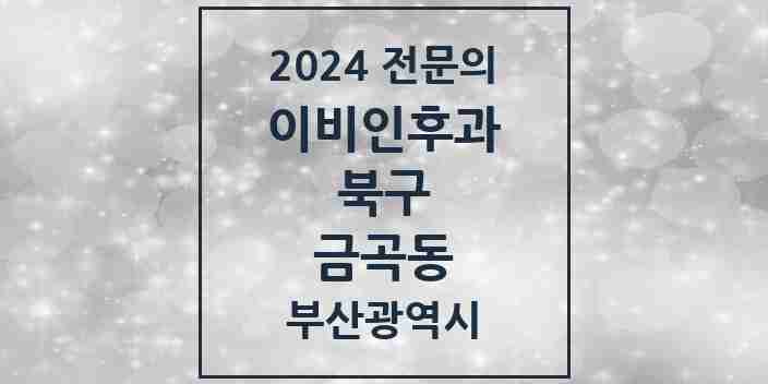 2024 금곡동 이비인후과 전문의 의원·병원 모음 1곳 | 부산광역시 북구 추천 리스트