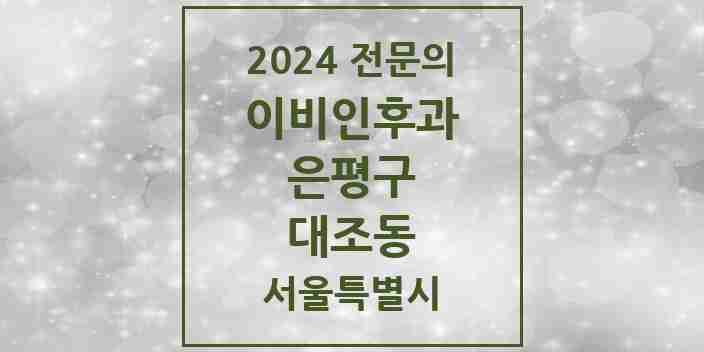 2024 대조동 이비인후과 전문의 의원·병원 모음 5곳 | 서울특별시 은평구 추천 리스트