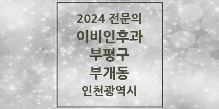 2024 부개동 이비인후과 전문의 의원·병원 모음 2곳 | 인천광역시 부평구 추천 리스트