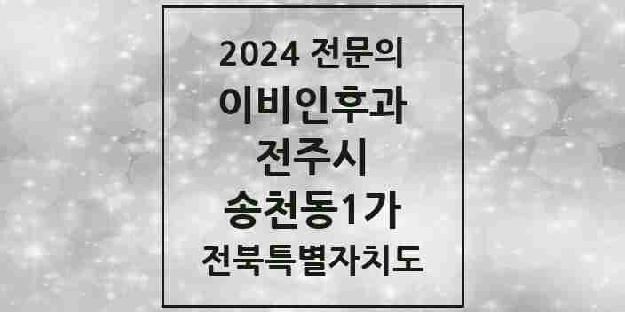 2024 송천동1가 이비인후과 전문의 의원·병원 모음 3곳 | 전북특별자치도 전주시 추천 리스트