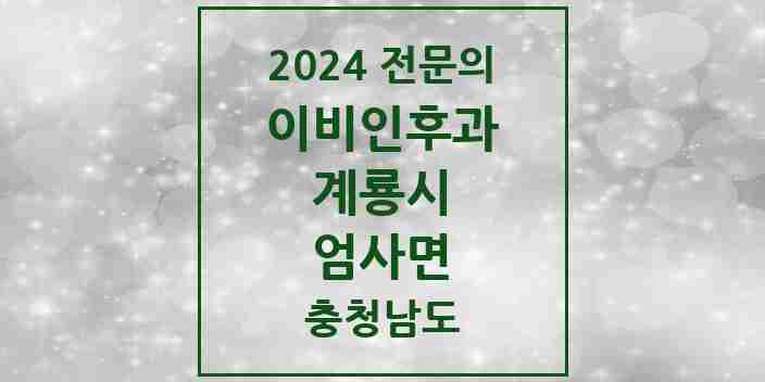 2024 엄사면 이비인후과 전문의 의원·병원 모음 1곳 | 충청남도 계룡시 추천 리스트