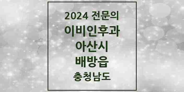 2024 배방읍 이비인후과 전문의 의원·병원 모음 1곳 | 충청남도 아산시 추천 리스트