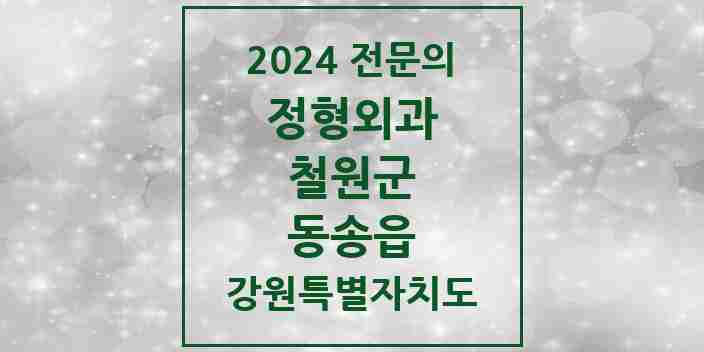 2024 동송읍 정형외과 전문의 의원·병원 모음 | 강원특별자치도 철원군 리스트