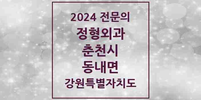 2024 동내면 정형외과 전문의 의원·병원 모음 | 강원특별자치도 춘천시 리스트