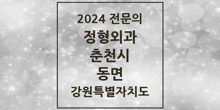 2024 동면 정형외과 전문의 의원·병원 모음 | 강원특별자치도 춘천시 리스트