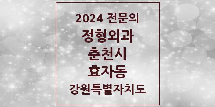 2024 효자동 정형외과 전문의 의원·병원 모음 | 강원특별자치도 춘천시 리스트