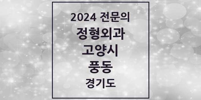 2024 풍동 정형외과 전문의 의원·병원 모음 | 경기도 고양시 리스트