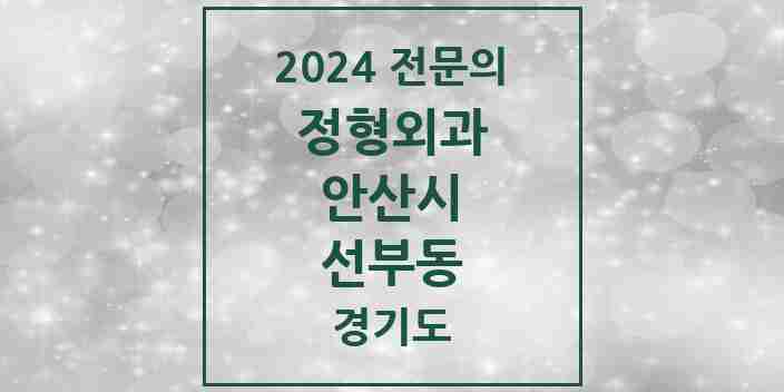 2024 선부동 정형외과 전문의 의원·병원 모음 8곳 | 경기도 안산시 추천 리스트