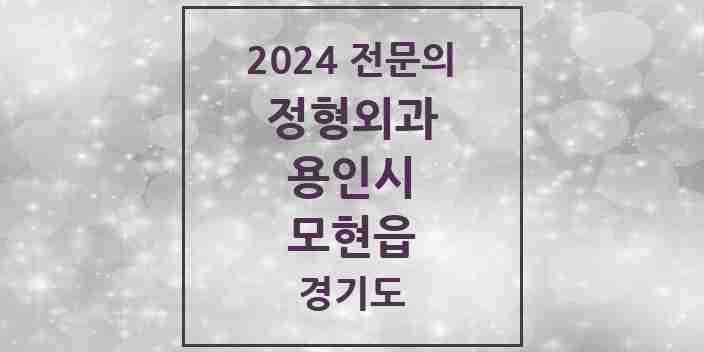 2024 모현읍 정형외과 전문의 의원·병원 모음 2곳 | 경기도 용인시 추천 리스트