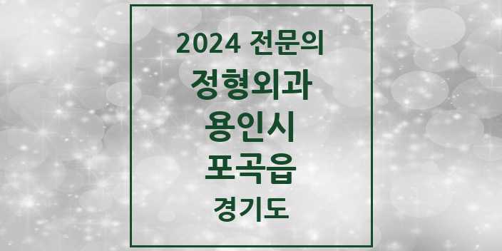 2024 포곡읍 정형외과 전문의 의원·병원 모음 2곳 | 경기도 용인시 추천 리스트