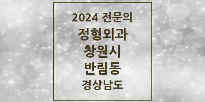 2024 반림동 정형외과 전문의 의원·병원 모음 1곳 | 경상남도 창원시 추천 리스트