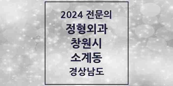 2024 소계동 정형외과 전문의 의원·병원 모음 1곳 | 경상남도 창원시 추천 리스트