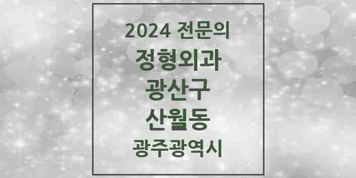 2024 산월동 정형외과 전문의 의원·병원 모음 1곳 | 광주광역시 광산구 추천 리스트