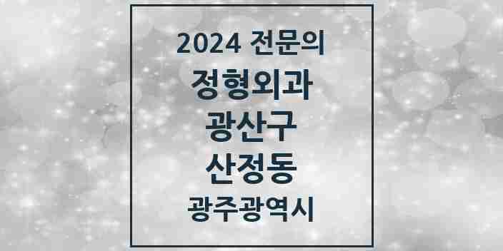 2024 산정동 정형외과 전문의 의원·병원 모음 1곳 | 광주광역시 광산구 추천 리스트