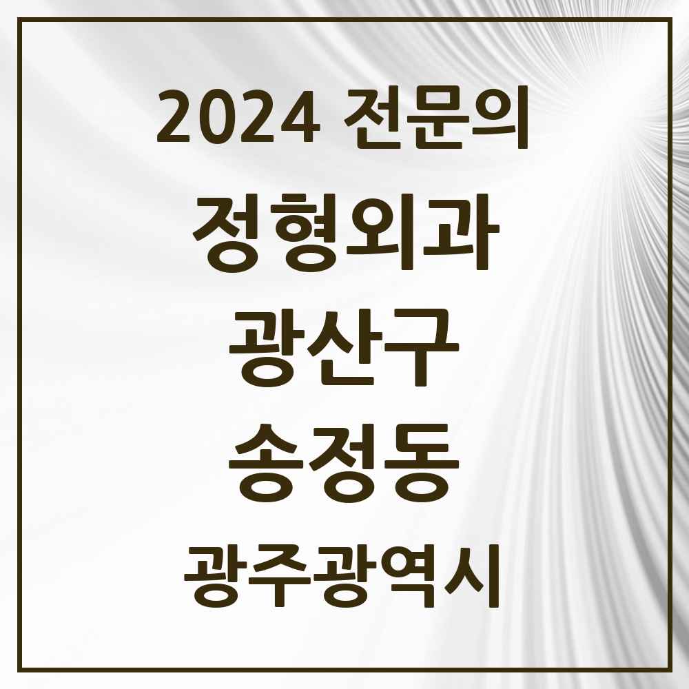 2024 송정동 정형외과 전문의 의원·병원 모음 4곳 | 광주광역시 광산구 추천 리스트