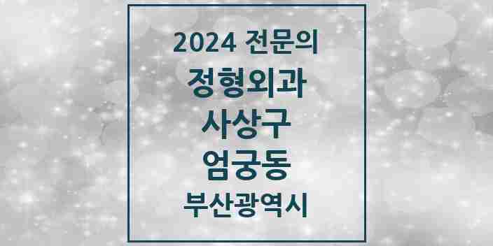 2024 엄궁동 정형외과 전문의 의원·병원 모음 1곳 | 부산광역시 사상구 추천 리스트