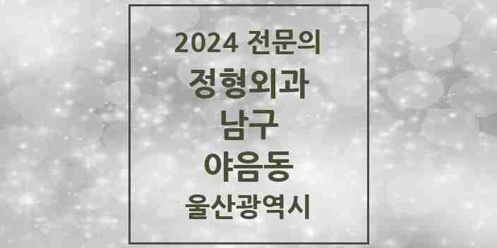 2024 야음동 정형외과 전문의 의원·병원 모음 1곳 | 울산광역시 남구 추천 리스트