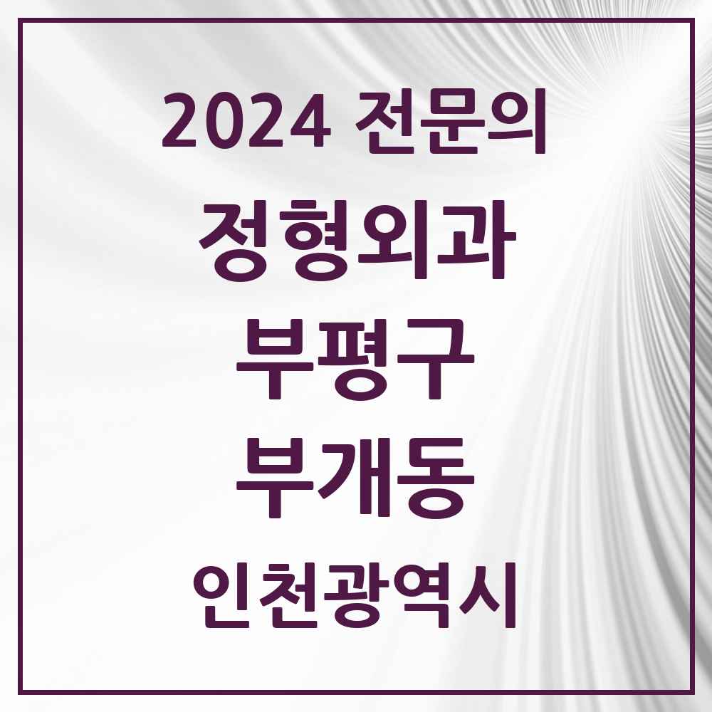 2024 부개동 정형외과 전문의 의원·병원 모음 4곳 | 인천광역시 부평구 추천 리스트