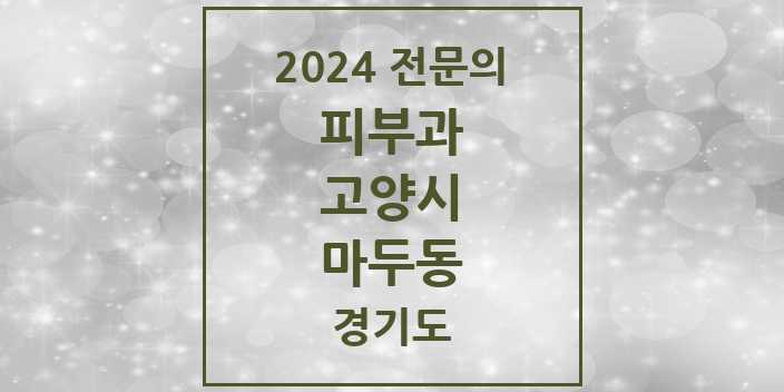 2024 마두동 피부과 전문의 의원·병원 모음 5곳 | 경기도 고양시 추천 리스트