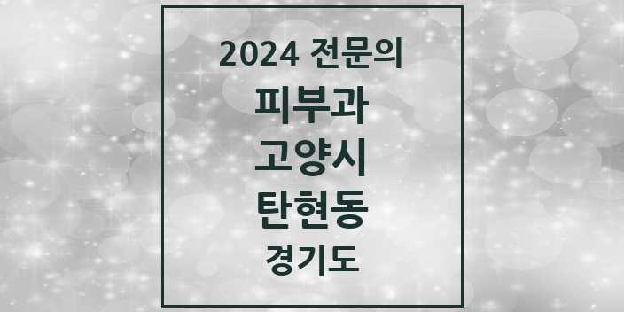 2024 탄현동 피부과 전문의 의원·병원 모음 1곳 | 경기도 고양시 추천 리스트