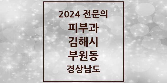 2024 부원동 피부과 전문의 의원·병원 모음 | 경상남도 김해시 리스트