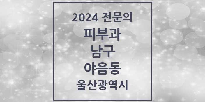 2024 야음동 피부과 전문의 의원·병원 모음 1곳 | 울산광역시 남구 추천 리스트