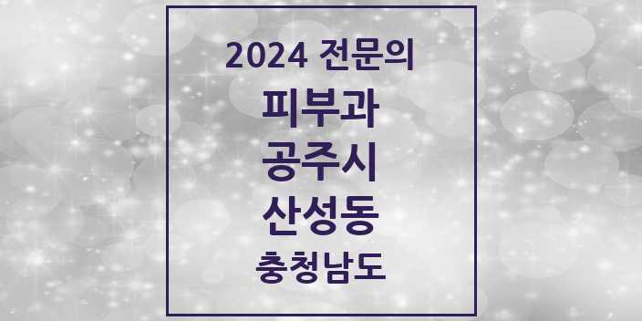 2024 산성동 피부과 전문의 의원·병원 모음 | 충청남도 공주시 리스트