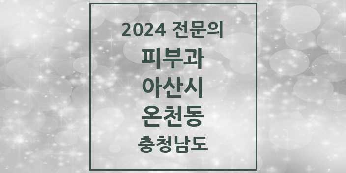 2024 온천동 피부과 전문의 의원·병원 모음 1곳 | 충청남도 아산시 추천 리스트