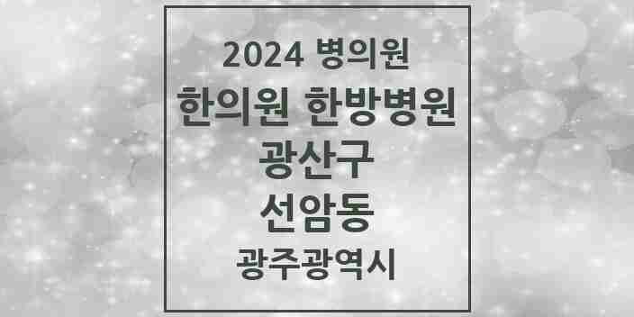 2024 선암동 한의원·한방병원 모음 2곳 | 광주광역시 광산구 추천 리스트