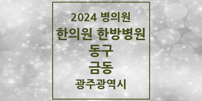 2024 금동 한의원·한방병원 모음 1곳 | 광주광역시 동구 추천 리스트