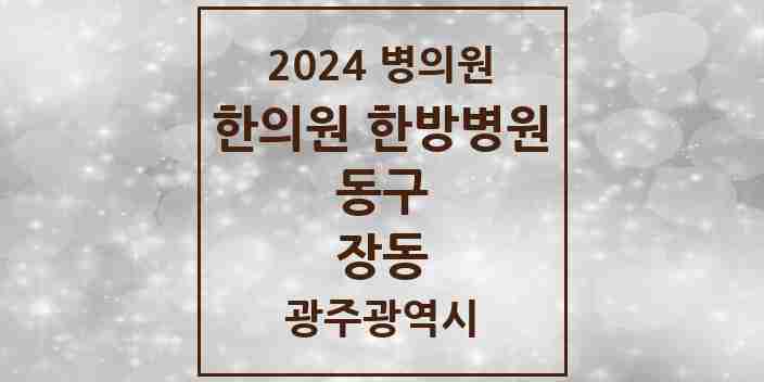 2024 장동 한의원·한방병원 모음 2곳 | 광주광역시 동구 추천 리스트