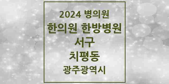 2024 치평동 한의원·한방병원 모음 25곳 | 광주광역시 서구 추천 리스트