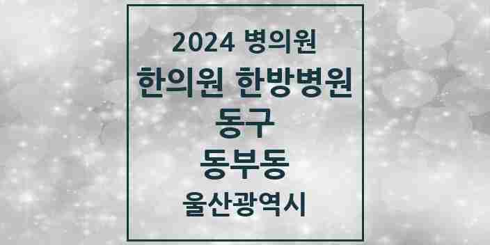 2024 동부동 한의원·한방병원 모음 3곳 | 울산광역시 동구 추천 리스트