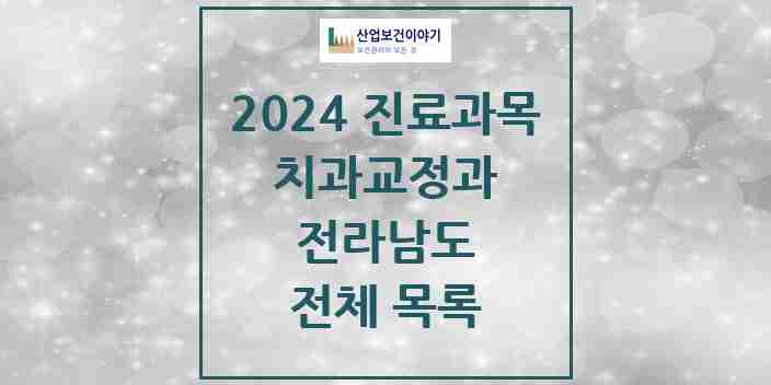 2024 전라남도 교정 치과의원, 치과병원 모음(24년 4월)