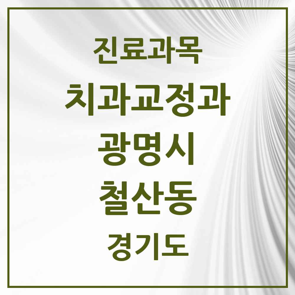 2025 경기도 광명시 철산동 교정치과 목록 32곳