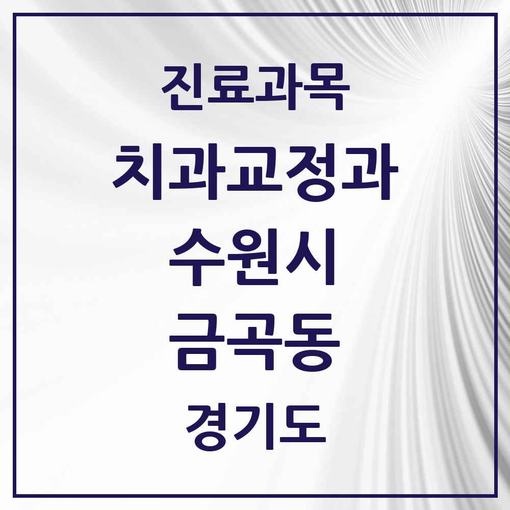 2025 경기도 수원시 금곡동 교정치과 목록 12곳