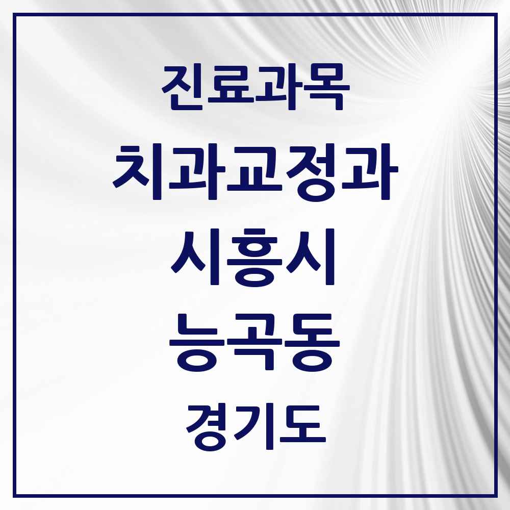 2025 경기도 시흥시 능곡동 교정치과 목록 8곳